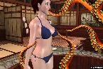 Hentai tentakeln zu belastigen eine madchen im blauen bikini